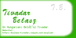 tivadar belasz business card